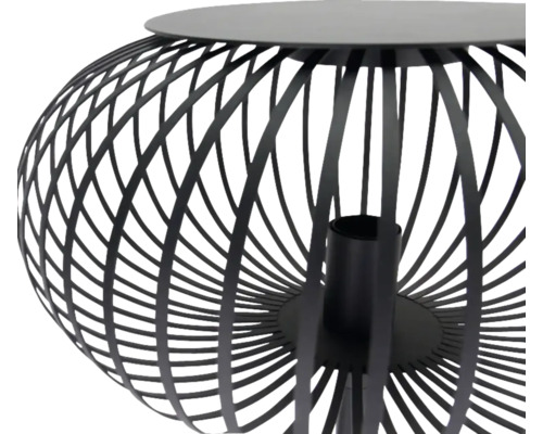 Măsuță laterală cu cadru metalic în formă de sferă