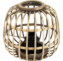 Lampă decorativă de masă din bambus, cu design coș