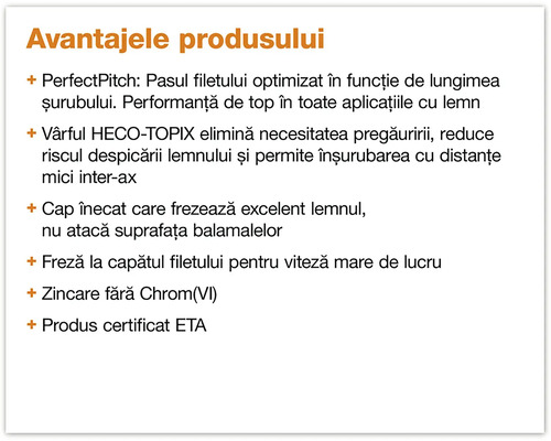 Avantajele produsului