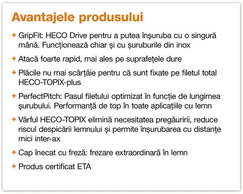 Șuruburi pentru lemn cap înecat Torx Heco Topix-Plus 4,5x50 mm oțel zincat albastru, 200 bucăți