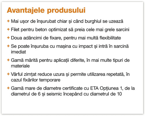 Avantajele produsului