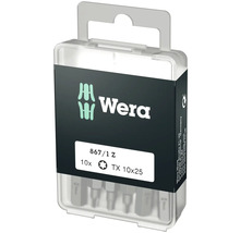 Set de biți Wera 867/1 Z Torx TX 10x25 în ambalaj transparent