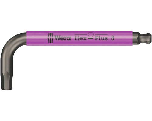 Șurubelniță unghiulară Wera cu profil hexagon plus, dimensiune 8