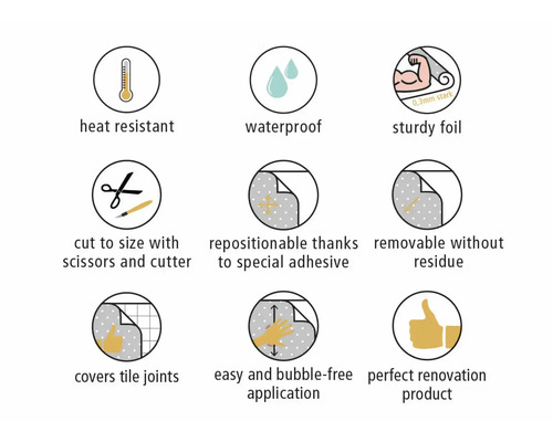 Panou bucătărie mySpotti Splash Uni alb folie PVC rigidă 280x60 cm