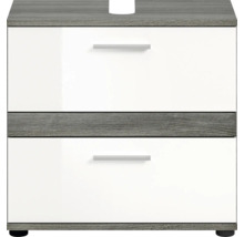 Dulap inferior pentru lavoar cu două sertare și aspect de lemn