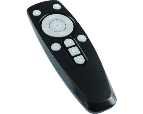 Telecomandă neagră pentru controlul plafonierei și ventilatorului