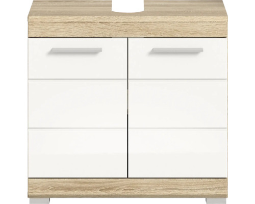 Dulap sub chiuvetă cu două uși și decor din lemn