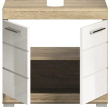 Dulap sub chiuvetă cu două uși și compartiment deschis