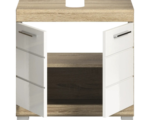 Dulap sub chiuvetă cu două uși și compartiment deschis