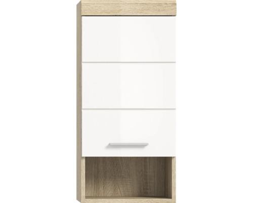 Dulap suspendat cu trei uși și un compartiment deschis