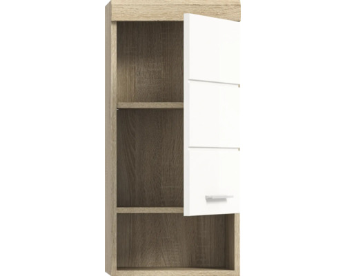 Dulap suspendat cu o ușă și rafturi