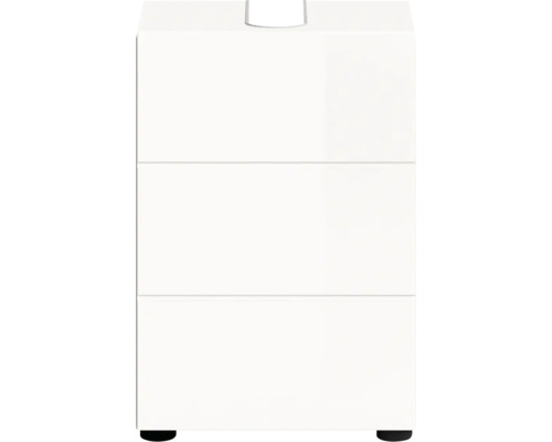 Comodă albă cu trei sertare