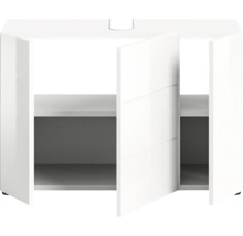 Dulap de baie alb cu două uși și două rafturi