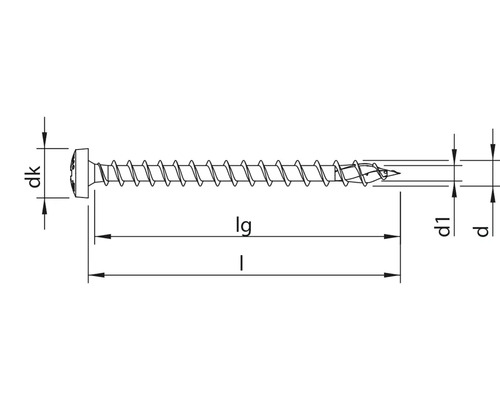 Desen tehnic al unui șurub cu dimensionare