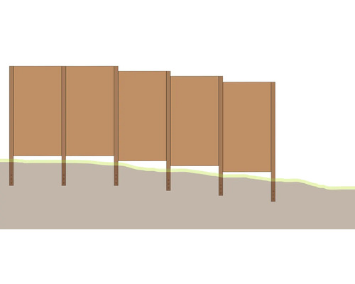 Paravan de confidențialitate din lemn cu stâlpi pentru grădină