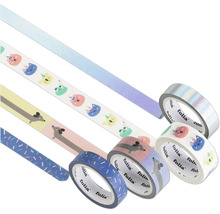 Bandă adezivă decorativă Washi Tape Party Animals, set 4 role 4x 5 m