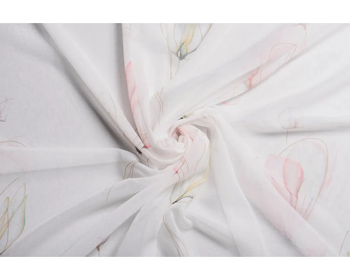 Material decorativ cu model floral, alb