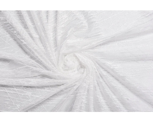 Material perdea alb cu model floral