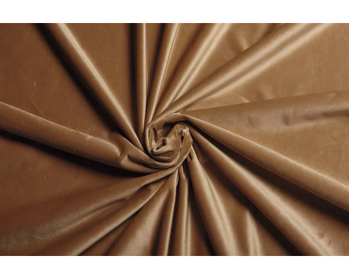 Prim-plan cu țesătură de catifea maro, aranjată într-o spirală