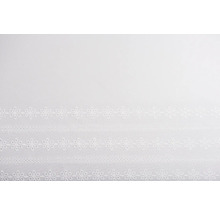 Material alb pentru perdele cu model floral
