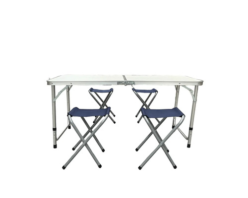 Masa de camping cu patru scaune pliante