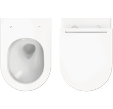 Vas WC suspendat cu spălare adâncă și capac WC de sus