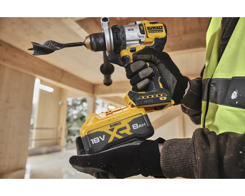 Ciocan rotopercutor cu acumulator DeWalt cu burghiu pentru lemn și acumulator de 18 volți