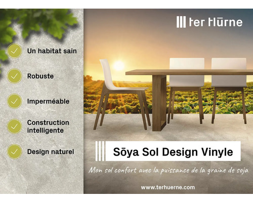 Pardoseală vinil design Ter Hürne Soya cu masă și scaune