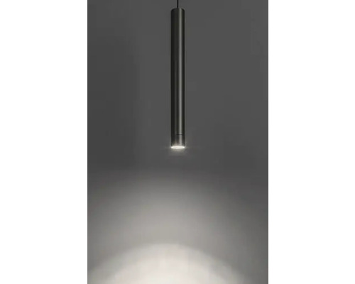 Lumină suspendată cilindrică din metal cu con de lumină