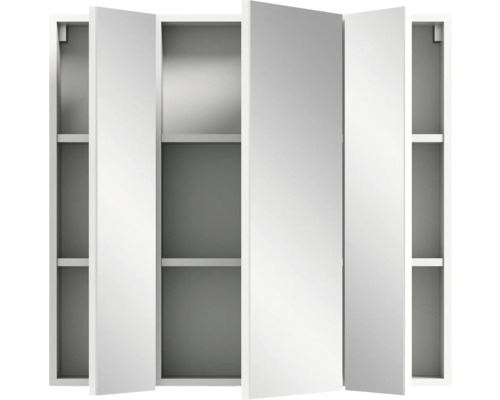 Dulap de oglindă deschis cu rafturi