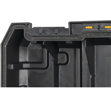 Vizualizare detaliată a interiorului unei cutii de scule cu etanșare