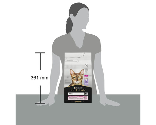Hrană pentru pisici adulte Purina Pro Plan Adult Delicate Digestion cu curcan, dimensiunea pachetului 361 mm.
