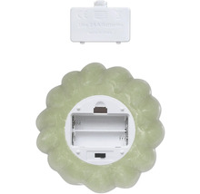 Partea din spate a unei lămpi decorative cu LED cu compartiment pentru baterii pentru două baterii AA