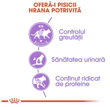 Hrană pentru pisici pentru controlul greutății, susținerea sănătății urinare și cu conținut ridicat de proteine