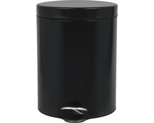 Coș de gunoi negru cu pedală pentru interior