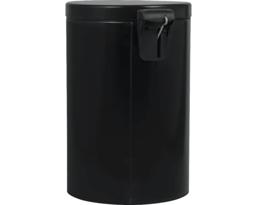Recipient negru pentru deșeuri cu capac și închizătoare