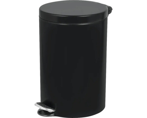 Coș de gunoi negru cu pedale și capac