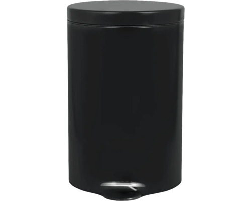 Coș de gunoi negru cu pedale și capac pentru eliminarea deșeurilor