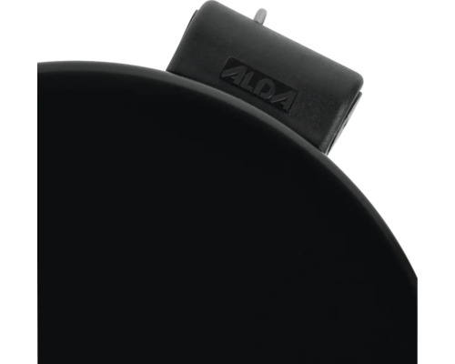 Vizualizare detaliată a unui produs ALDA negru cu sigla ALDA