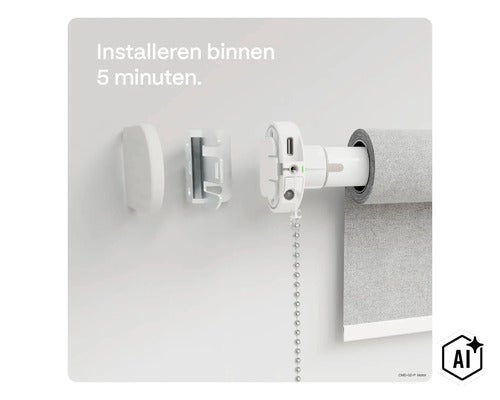 Motor electric pentru rulouri cu acționare prin lanț pentru montare ulterioară cu instalare ușoară în cinci minute (Image AI modified or generated)