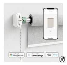 Motor inteligent pentru rulouri cu control prin aplicatie si compatibilitate cu Google Home, SmartThings si Alexa (Image AI modified or generated)