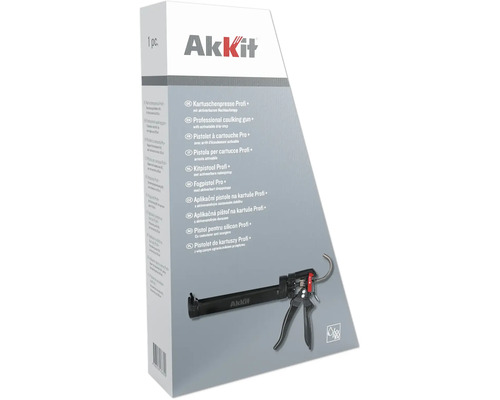 Pistol pentru silicon Akkit Profi cu comutator antiscurgere în ambalaj