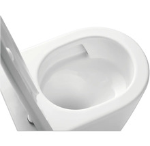 Prim-plan detaliat cu o toaletă ceramică albă