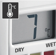 Afișaj temperatură cu simbol termometru