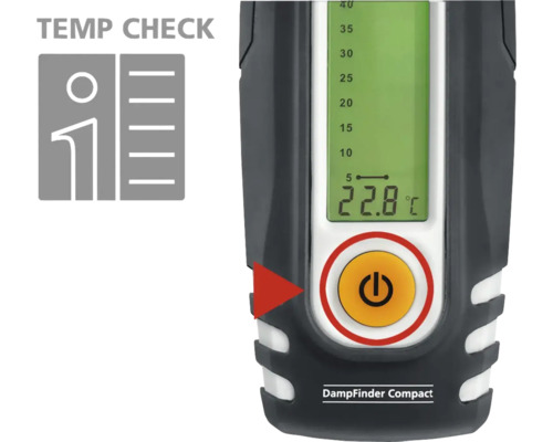 Higrometru DampFinder Compact cu afișaj de temperatură