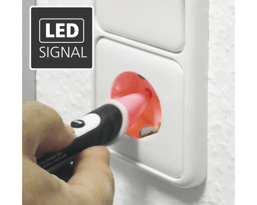 Tester de tensiune cu semnal LED în priză