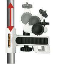 Stativ cu manivelă Laserliner cu săgeată direcțională roșie pentru reglarea înălțimii