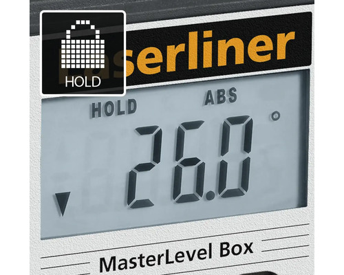 Afișaj Laserliner MasterLevel Box cu funcție de reținere
