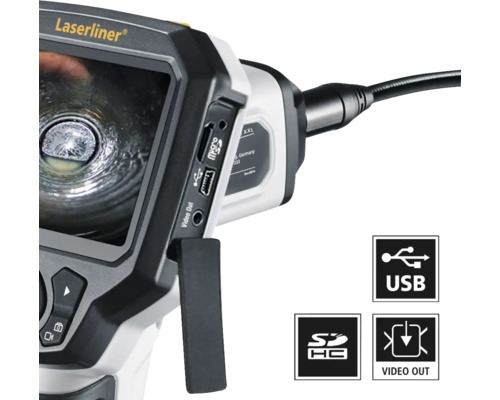Cameră de inspecție Laserliner cu USB, slot pentru card SD și ieșire video