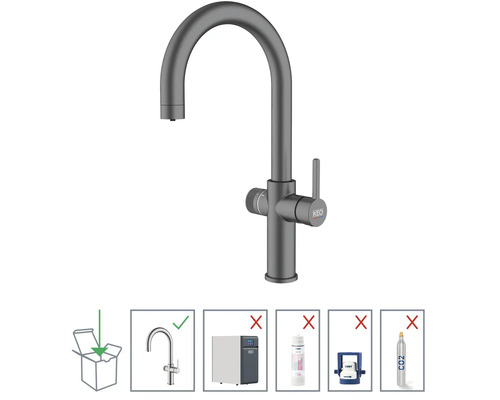 Baterie de bucătărie cu gât înalt